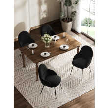 (Black, Set of 2) Goeurvant Dining Chairs