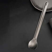 5-Pack Titanium Camping Utensils, Foldable Spoon & Fork, Lightweight Compact Cutlery Kit with Pouch