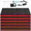 6-Pack Tool Box Foam Inserts (18x12x1") + 1pc Cutter Tool, Red/Black Polyethylene Liners, Cuttable, Compatible with Kaizen Toolboxes 1