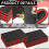 6-Pack Tool Box Foam Inserts (18x12x1") + 1pc Cutter Tool, Red/Black Polyethylene Liners, Cuttable, Compatible with Kaizen Toolboxes 3
