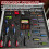 6-Pack Tool Box Foam Inserts (18x12x1") + 1pc Cutter Tool, Red/Black Polyethylene Liners, Cuttable, Compatible with Kaizen Toolboxes 7