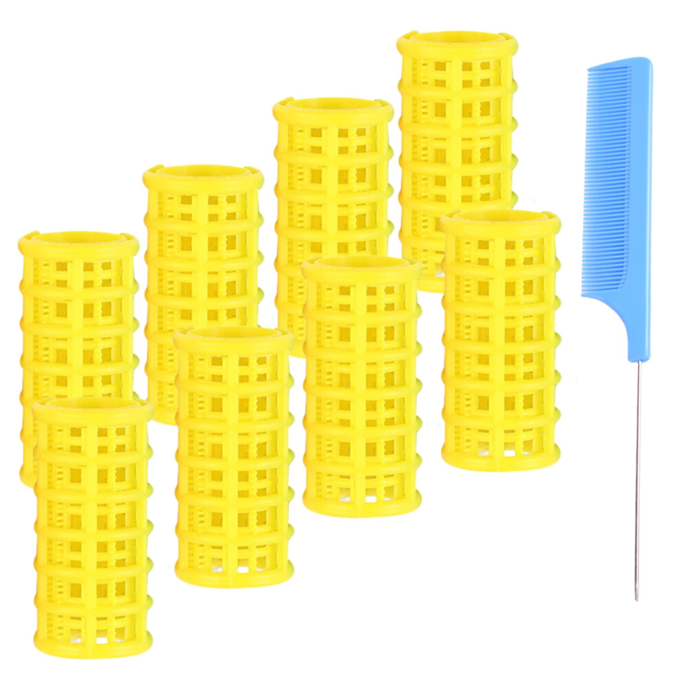 Plastic Snap-On Hair Rollers 3.0cm Self-Grip with Comb