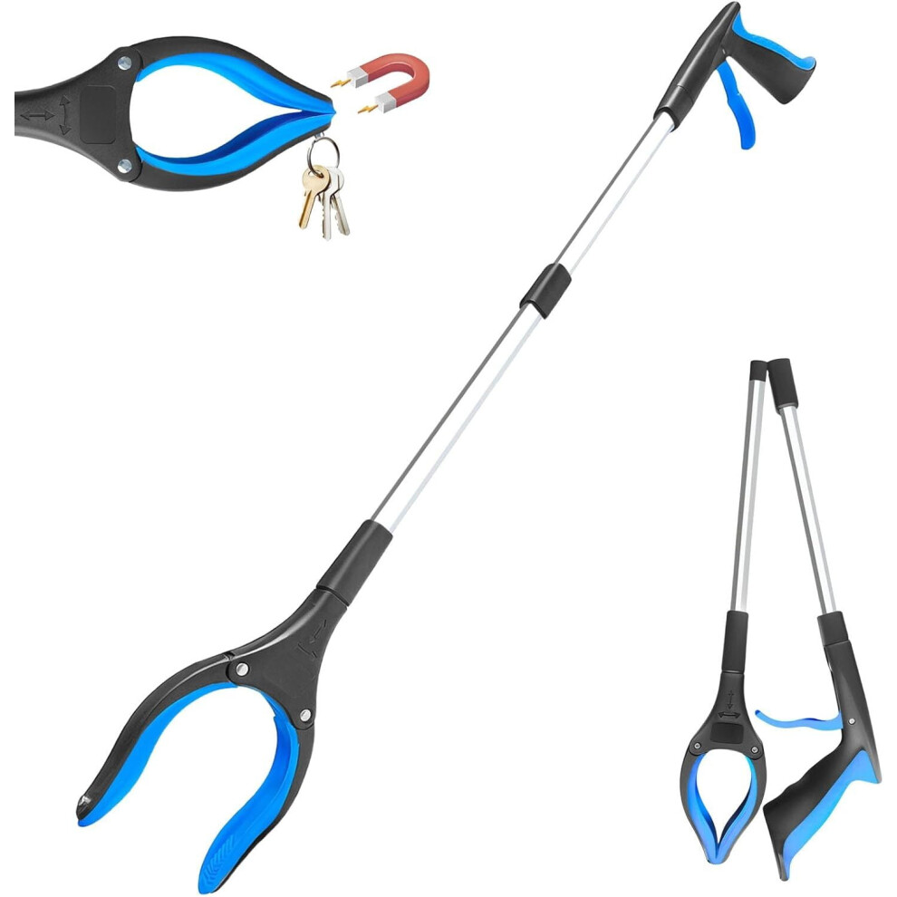 Grabber Reacher Tool 32 inch Foldable with Rotating Jaw and