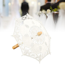 Elegant Small Beige Lace Umbrella for Wedding & Stage Use Lightweight & Stylish