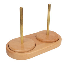 Double Yarn Holder Stand, Detachable 10.5"/26.7cm, Beech & Copper