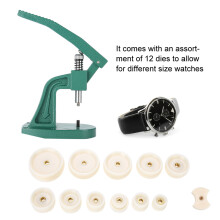 Crystal Watch Press Tool with 12 Dies – Professional Watch Repair Tool 19.6cm