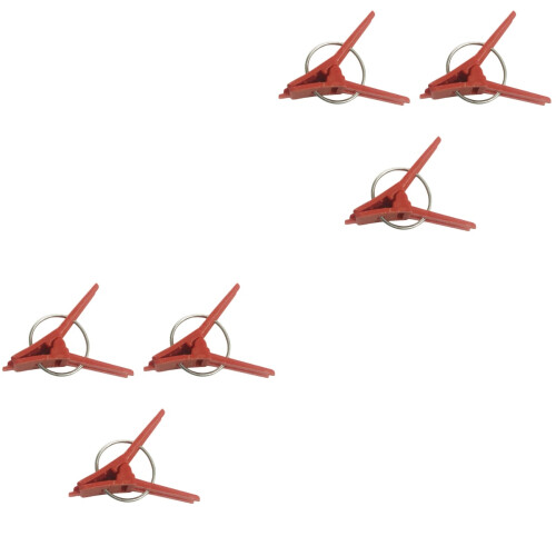6Paquets Clips Plastique Jardin Rouge Simples 2