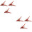 6Paquets Clips Plastique Jardin Rouge Simples 6