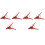 6Paquets Clips Plastique Jardin Rouge Simples 1