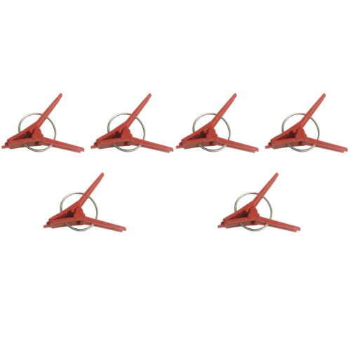 6Paquets Clips Plastique Jardin Rouge Simples