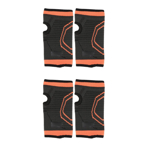 4Pièces Bracelets De Poignet Compression Orange Anti-Transpiration