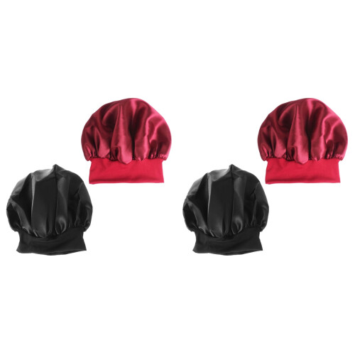 4Pièces Bonnet Élastique Large Côté Pour Capillaires