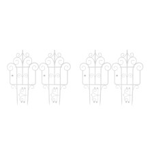4Pièces Clôture De Jardin En PP , Bordure Décorative Résistante