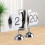 Mechanical Digital Flip Down Clock Battery Powered Home Office Decor White 7