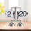 Mechanical Digital Flip Down Clock Battery Powered Home Office Decor White 10