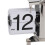 Mechanical Digital Flip Down Clock Battery Powered Home Office Decor White 13