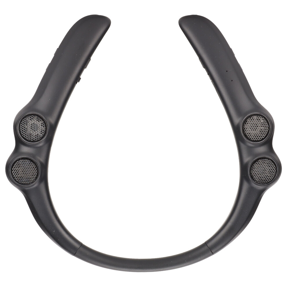 Wireless Neckband Headset Ipx4 Waterproof Bluetooth 5.3 Stereo With Noise Canceling Micro In Black 7691387702439