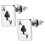 3Paires Boucles Oreilles Décor Poker , Style Chic Et 2