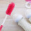 1Pièces Brosse De Nettoyage Rouge Silicone Pour Bébé Durable 3