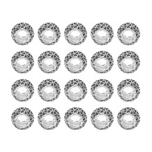 20pcs Alloy Flower Pattern Beard Dread Bead Jewelry for Bracelets & Necklaces