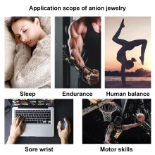 Hexagonal Anion Silicone Wristband, Adjustable, Unisex 250*15*6mm