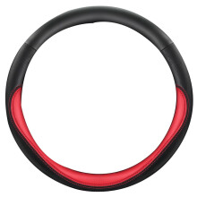 Universal Car Steering Wheel Cover Compatible with Toyota COROLLA, CROSS, LEVIN, CAMRY, YARiS, L FRONTLANDER – Napa Red