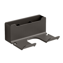 MBXM Hair Dryer Rack – No Drilling, Adjustable Wall-Mounted or Freestanding Holder, Gray, Compatible with All Hair Dryers