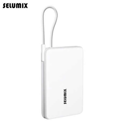 Mobile Phone Charger Power Bank with Built-in USB-C Cable