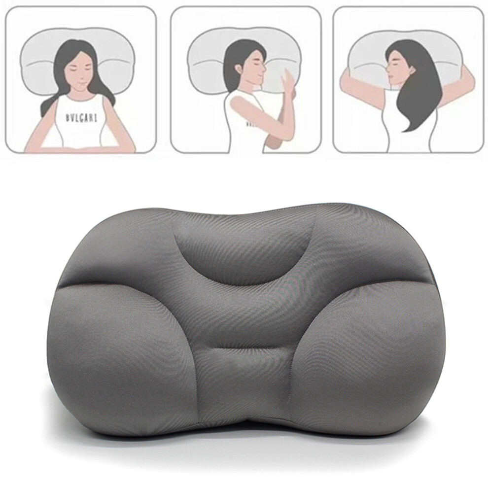 Ergonomic Pillow Cervical Neck Support With Armrest Design Breathable Fabric And Slow Rebound Memory Foam For Side Back Sleepers