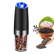 Gravity Electric Salt & Pepper Grinder, Battery-Operated, Adjustable Coarseness, LED Light, One-Hand Use, Compatible with AAA Batteries