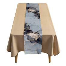 Soft Fabric Table Runner Marble Texture Burlap Dining Room Table Decor Fade Resistant Elegant Home Kitchen Restaurant Hotel Coffee Table Decor Bright