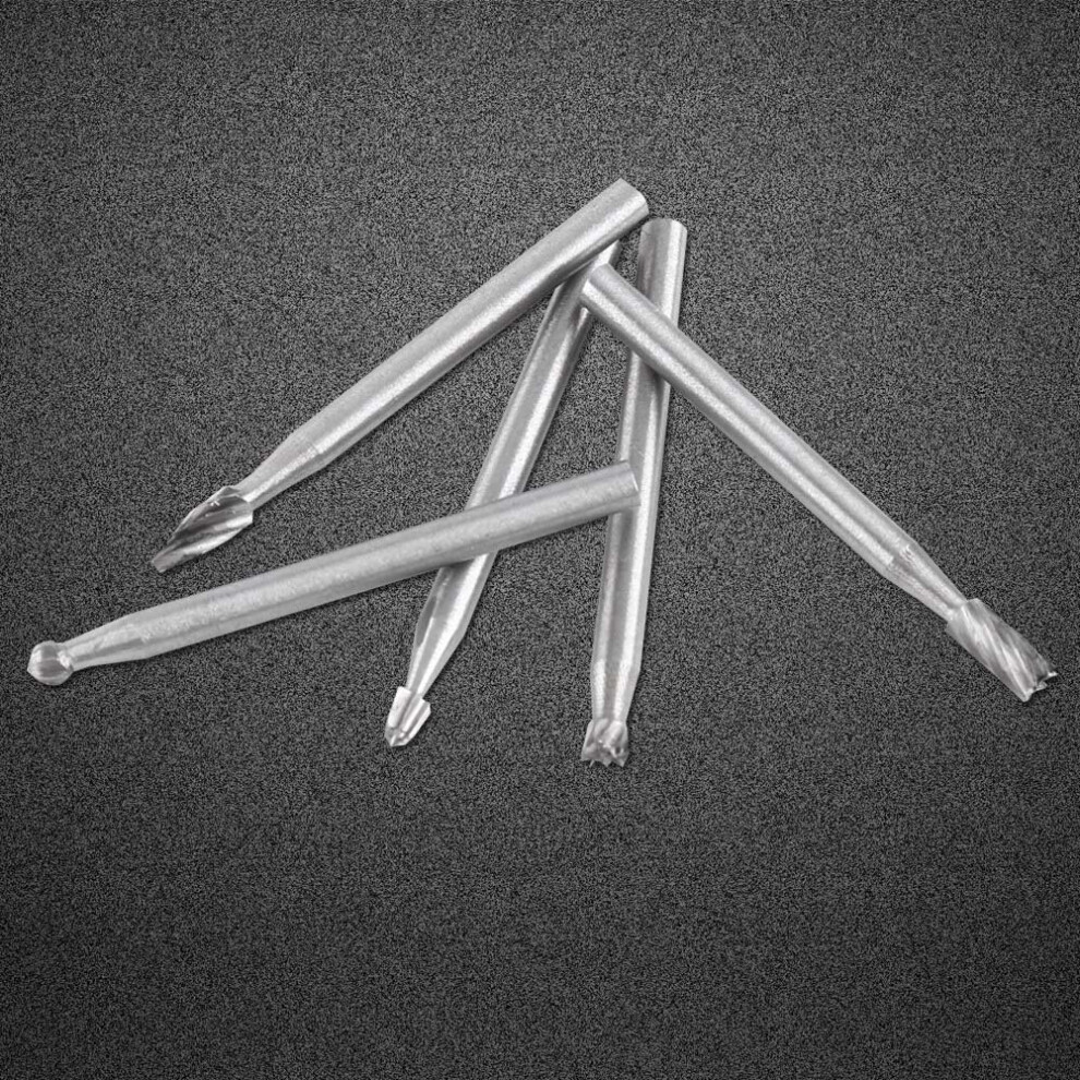 10Pcs High Speed Steel Rotary Burrs Set 1/8Inch Shank For Wood & Plastic 4991393063689