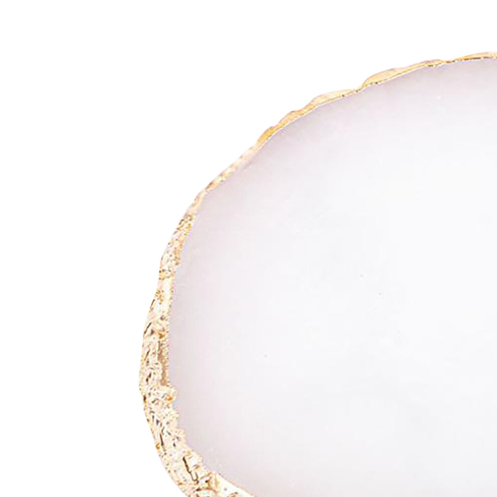 Gold Embellished Agate Resin Nail Board