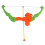 Orange Archery Bow Arrow with Light 40mAh 2xAG3 15