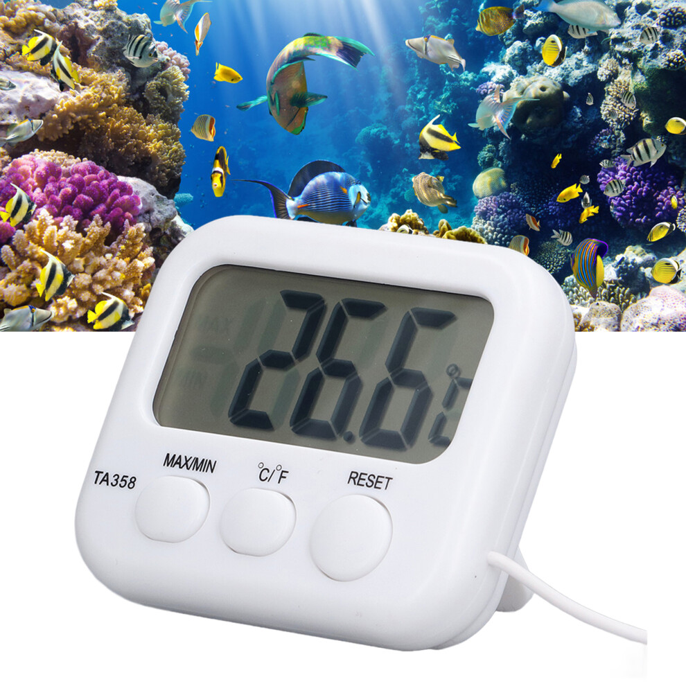 Accurate Temperature Aquarium Thermometer, Digital LCD Water Temp Monitor
