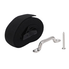 Juego de correas de amarre de 57 pulgadas 304SS nylon 28 piezas plateado