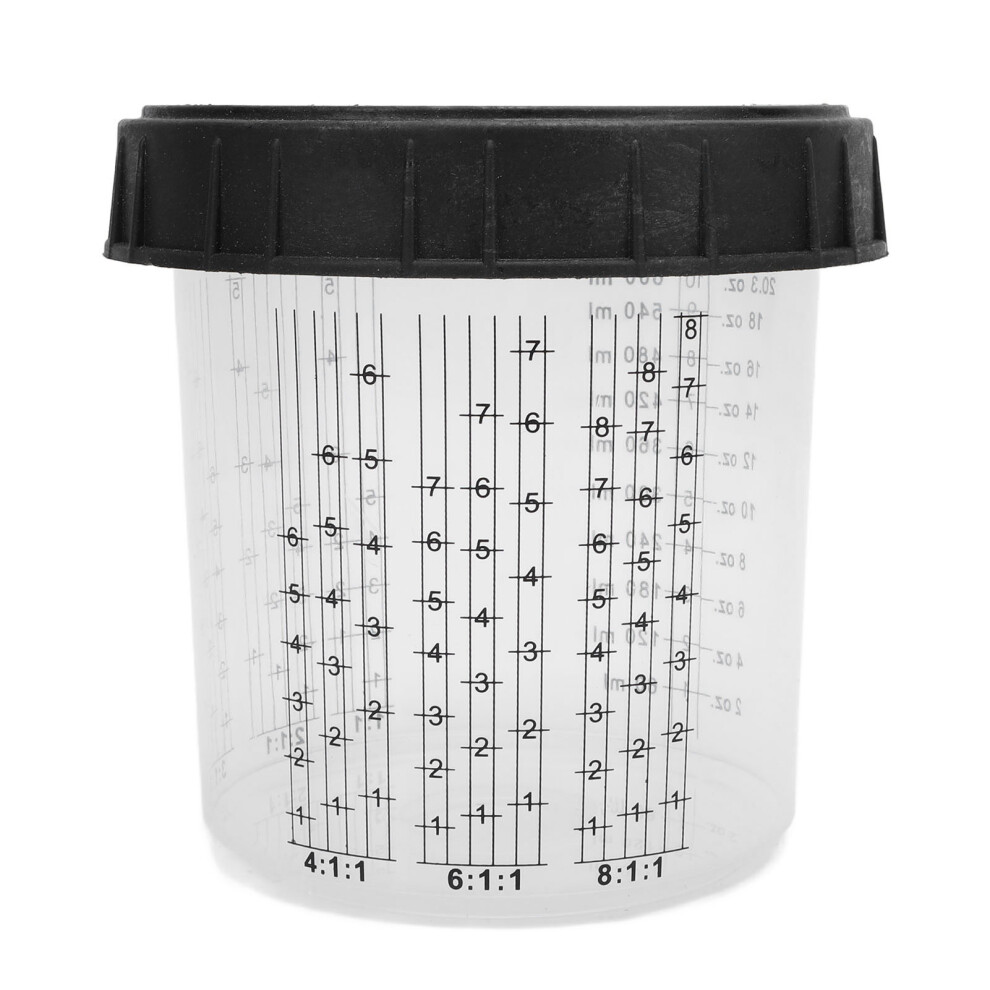 23Pcs Disposable Paint Sprayer Mixing Cups Kit 0-810Ml 4931384454904