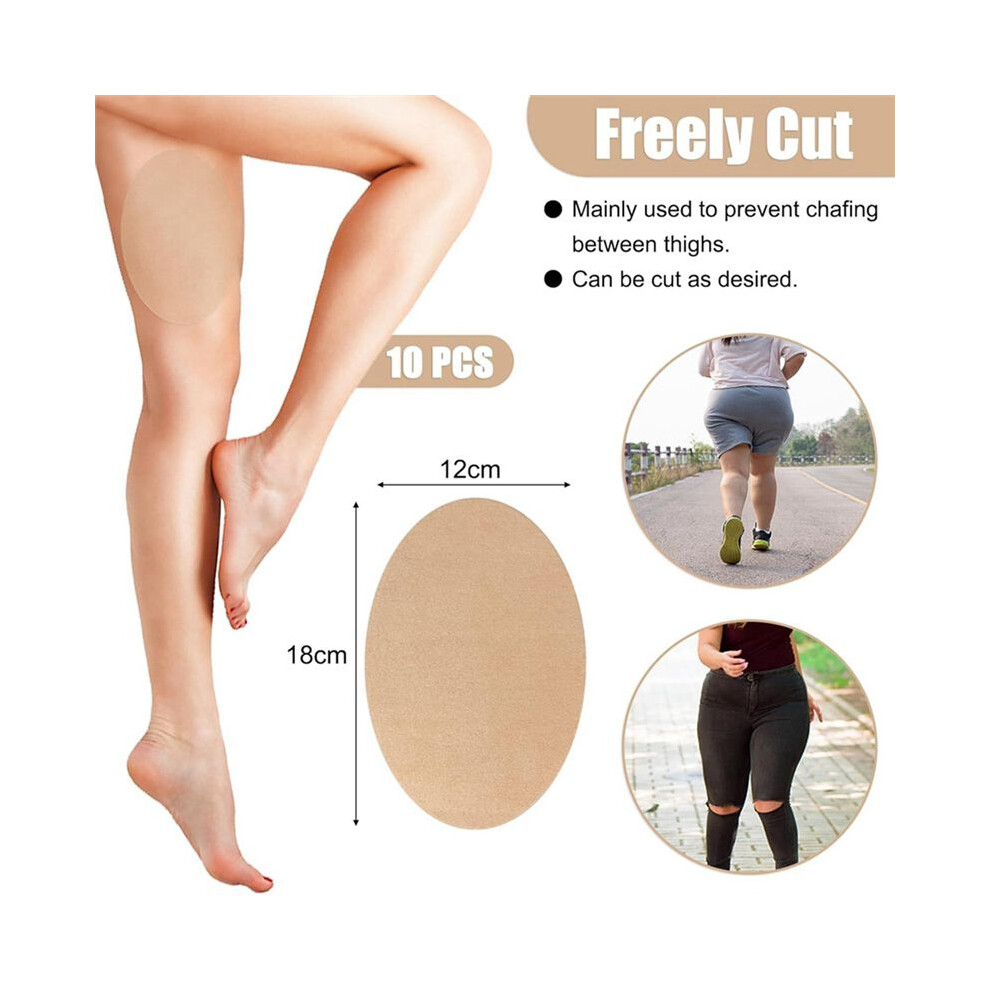 Melitt Anti Chafing Friction Tape Patches, Chafe Protection Skin Tape,Thigh Inner Rub Patch,Body Breathable Sticker Pads 10Pcs