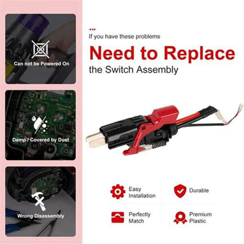 Replacement Trigger Assembly Compatible with  V11 SV14 Vacuum Cleaner Parts Click-in Battery Type Trigger  Button 1