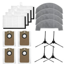 16 Stuks Vervangende Onderdelen voor MONSGA MS1 MAX Robotstofzuiger Accessoires Filters Zijborstels Dweil Doek Stofzak