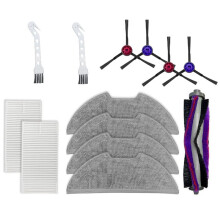 Voor  E10S Veegrobot, Hoofdborstel, Zijborstel, Filter, Reinigingsdoek, Vervangende Borstelset