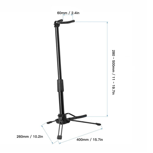 Adjustable Digital Wind Instrument Stand Holder for Aerophone, 500mm Height 1