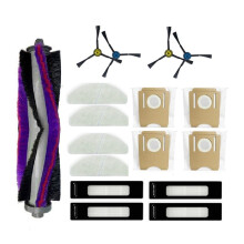17 Stuks voor Midea S8 /Obode A8 /ETA Aurum PRO 6241/CLIEN T2 / ThinkAir RV50 Pro Sweeper Hoofdzijborstel Dweil