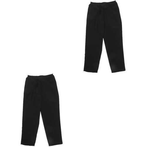2Pièces Pantalon Cuisine Noir Robuste Respirant