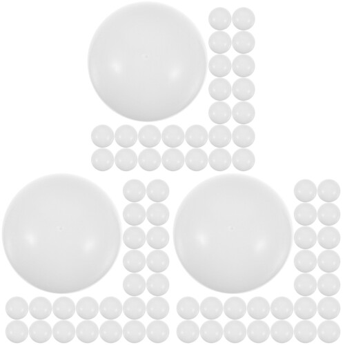 75Pièces Boules De Jeu Pour Soirée Blanches En PVC Durable
