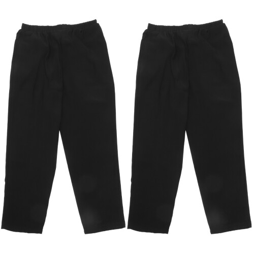2Pièces Pantalon Cuisine Noir Robuste Respirant 1