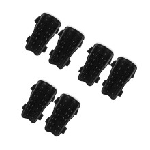 3Paires Protège-Tibias Football Noir Ajustables Eva Confort Pour Ados