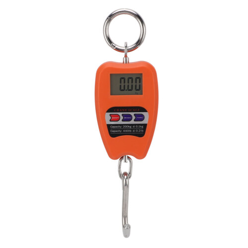 Tragbares digitales Hängewaage 200 kg, ABS Orange 1