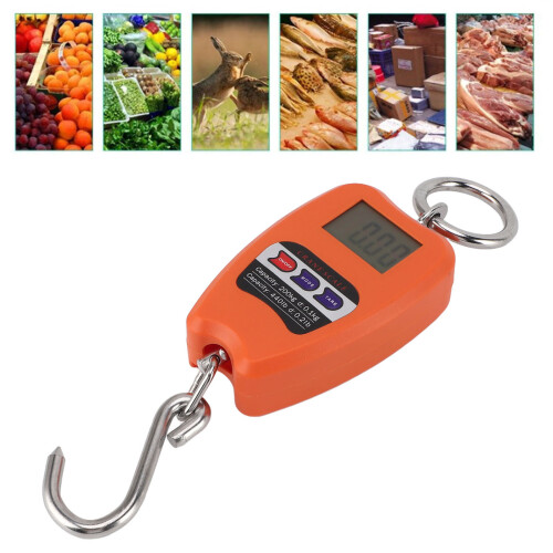 Tragbares digitales Hängewaage 200 kg, ABS Orange 2