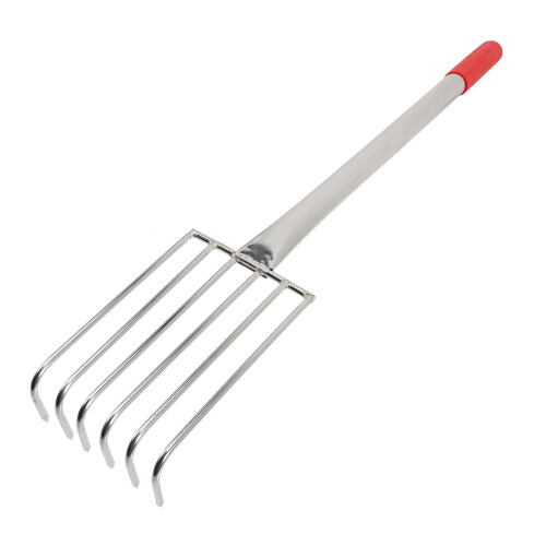 4Pièces Râteau Acier Inoxydable, Manche Confortable, Pour Sol 1